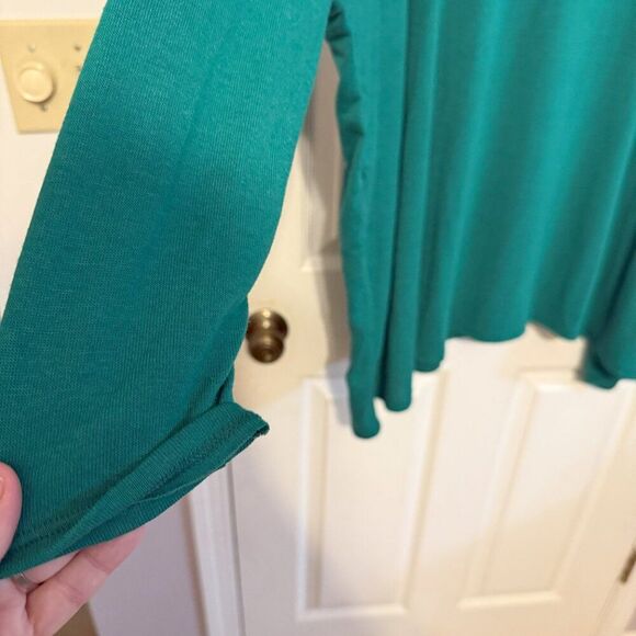 Zenana Forrest Green Poncho | Plus Size | 2X - Picture 4 of 4